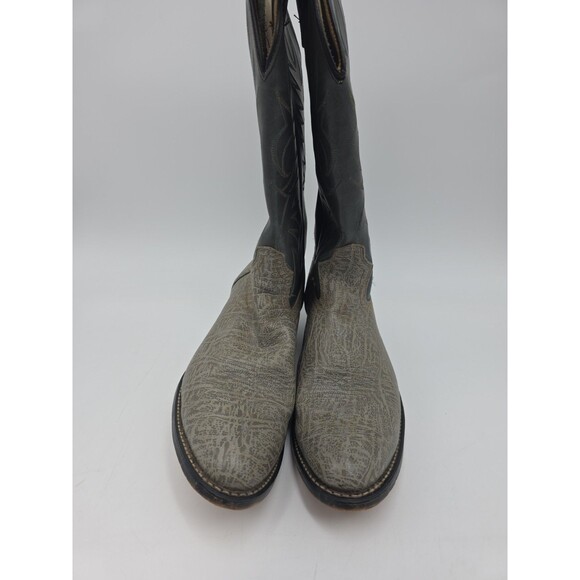 ACME Leather Gray Cowboy Western Men Boots Size 11.5 D 4643